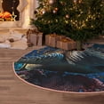 thumbnail image 6 of Daiia Ocean Coral Turtle Drawing Merry Christmas Tree Skirt , Xmas Large Lace-up Tree Skirt, Santa Snowflakes Rustic Home Decorations New Year Party Farmhouse Decor-30", 6 of 7