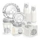 thumbnail image 1 of Disco Party Supplies Tableware Set Disco Ball Dinner Plate Napkin Fork Disco Birthday Rock Dance Music Party, 150 PCS, 1 of 5