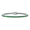 thumbnail image 2 of Medellin - 3 Carat Green Emerald Tennis Bracelet, 2 of 3