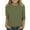 Olive Green, variant on ZACPNCV Kids Three-Quarter Sleeve Shirts Crewneck Solid Color Pullover Basic Tees Daily Tees Blouses Spring Summer Clothes Olive Green 3-4 Years