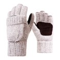 thumbnail image 4 of Flip Fingerless Gloves Tejer De Medio para Correr Niñas Otoño Beige Jinwen guantes sin dedos, 4 of 8