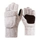 thumbnail image 5 of Top Half Finger Convertible Stretchy Knitting Thick Fingerless Gloves for Running, Cold Weather, Outdoor Sports, Writing Women Beige Salvador guantes sin dedos, 5 of 10