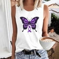 thumbnail image 2 of Women Sleeveless Crop Tops Plus Size, Flower Print Blouses for Women Past Cute Crop Tops for Women Trendy Workout Tank Tops for Women Built In Bra, 2 of 4