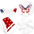 thumbnail image 4 of CCRFTGI American Flag Shirts for Kids Girls Size 7-8 Independence Day Freedom 4th Of July American Flag Butterfly Outfits Happy Summer Shirts Festival Tee Tops Watermelon Red 5-6 Years, 4 of 5