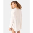 thumbnail image 3 of Roxy Stripe Out Cover Up Shirt - Size M - Color: Egret, 3 of 6