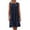 sundresses for women#03Navy, variant on yoeyez Dresses for Women Plus Size Maxi Summer Cotton Linen Smocked Sun Dress Square Neck Sleeveless Pleated Dresses Loose Fit Solid Knee Length Dress Coffee,XXXXXL