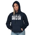 thumbnail image 4 of Fluent in Sarcasm Funny Attitude Unisex Plus Fleece Graphic Hoodie Brisco Brands 5X, 4 of 4
