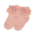 thumbnail image 7 of EnJoCho Girls Floor Socks 6 Pairs Girls Lace Socks Little Toddler Kids Cute Bowknot Lace Ruffle Socks Girls Soft Cute Casual Dress Socks School Home Indoor&Outdoor Wear, 7 of 7