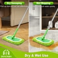 thumbnail image 5 of ZenClean Reusable Microfiber Mop Pads 4 Pack Compatible with SwifferSweeper Mop for Wet & Dry Floor Cleaning (Green), 5 of 8