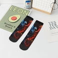 thumbnail image 7 of Pofeuu Red And Blue Fire Bird Print 30cm Socks, Adult Running Hiking Socks for Youth and Adult, 7 of 7