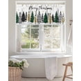 thumbnail image 7 of Merry Christmas Kitchen Valances for Windows Xmas Green Black Buffalo Tree Valance Curtains&nbsp; for Kitchen /Living Room/Bedroom/ Bathroom Decor, 42"x12 " ,Rod Pocket 1 Panel, Snowflakes, 7 of 7