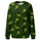thumbnail image 2 of Gibobby Sudaderas para mujer Blusa de sudadera estampada con cuello redondo y manga larga para entrenamiento diario en casa y al libre para mujer(Verde,XG), 2 of 5
