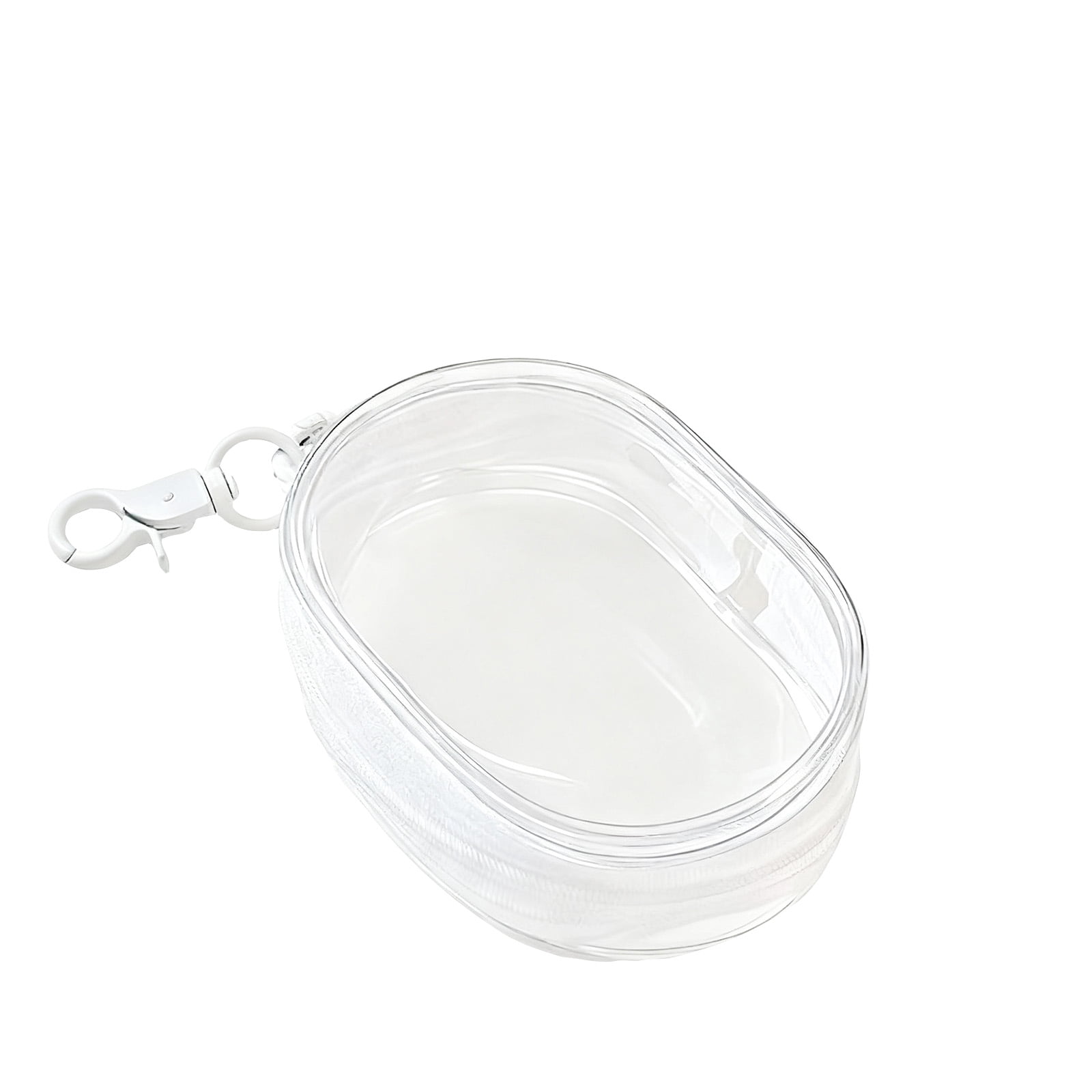 Mini Clear PVC Keychain Pouch, Portable Waterproof Zippered