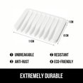 thumbnail image 2 of Jabonera de silicona con escurridor, jabonera para ducha de baño, jabonera, porta esponja para fregadero de cocina, color blanco, 2 of 4