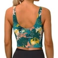 thumbnail image 3 of Kdxio Hawaiian Style Print Workout Crop Tank Top for Women Racerback Yoga Tank Tops Athletic Sports Shirts Exercise Undershirts, 3 of 9
