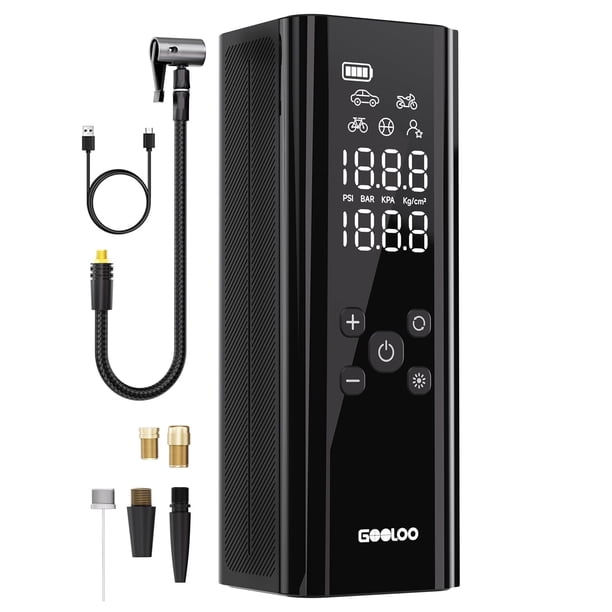 Compresor de aire portátil con inflador de neumáticos GOOLOO GT150 150 PSI