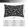 thumbnail image 2 of Kdxio Cotton Pillow Cases 16"x24" Pillowcases,Soft and Breathable Bedroom Pillow Cases-Black White Leaves, 2 of 8