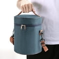thumbnail image 4 of Unique Bargains Lunch Bag Reusable Insulated Lunch Tote Bag Cylindrical Food Handbags Case for Office Work Navy Blue, 4 of 6