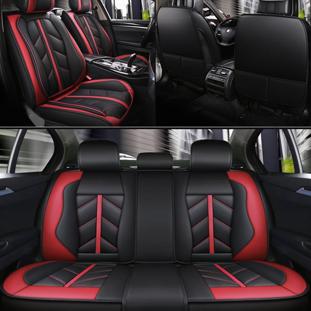 OTOEZ 5D Luxury Leather Car Seat Cover Full Set Front Rear 5 Seats