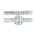 thumbnail image 3 of 1.16 Carat Prong Set Diamond Halo Bridal Ring Set in 10K White Gold (Ring Size 9.25), 3 of 5