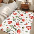 thumbnail image 4 of 2.7'x5' Area Rugs, Mushroom Indoor Outdoor Area Rug for Living Room Bedroom, Red Botanical Summer Green Butterfly Washable Bathroom Rugs Kitchen Floor Carpet Mats Home Decor Aesthetic, 4 of 8