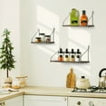 thumbnail image 2 of Wall Mount Corner Shelf, Rustic Floating Shelves For Decor, Space-saving Rustic Design Strong Bearing Capacity In Kitchen Office Shelving (3PCS), 2 of 5