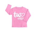 thumbnail image 2 of Lalo & Luna Two Cute Heart 2nd Birthday Outfit/T-Shirt for Two Year Old Girl - Second Bday Toddler Tee - 3T Pk/H LS, 2 of 2