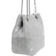 thumbnail image 4 of Bolso de noche para mujer, de tamaño grande, con pedrería, estilo cubo, brillante, para fiestas, bodas, citas nocturnas, color plateado., 4 of 5