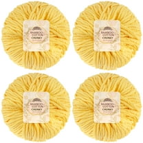 JubileeYarn Bamboo Cotton Chunky Yarn - 100g/Ball - Daisy Yellow - 4 Balls