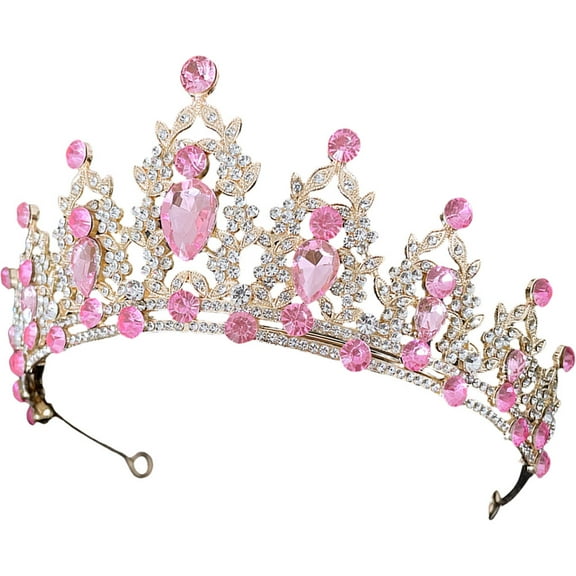 Masteelf Cosplay Head Decor Bridal Accessories Tiara Bride Miss Pink