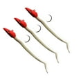 thumbnail image 1 of Soidarity 3 uds señuelo cebo pesca cabeza pez bajo anzuelo aparejos artificiales barco púas arenque brillo percha mero accesorio Pescar cabeza roja cuerpo blanco, 1 of 6