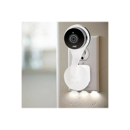 Wasserstein - 360° Swivel AC Outlet Mount for Nest Cam and Dropcam PRO Security Cameras - White