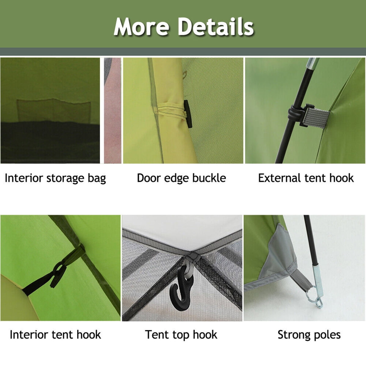 Winter Roomy 3 Person Camping Tent, IC ICLOVER 4 Person Waterproof Tunnel Tent with Vestibule, 2 Devided Rooms Bicycle Tent with Footprint for Backpacking/Motorcycle Travel Hiking