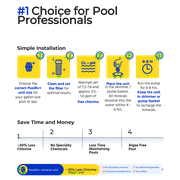 PoolRx+ Black/White 6-Month Swimming Pool Algaecide, 1 Tablet Treats 20k-30k Gallons Pool Algae Control