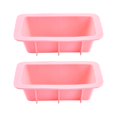 thumbnail image 1 of Silicone Bread Pan 2pcs Non-stick Silicone Mini Loaf Pan Stackable Baking Bread Toast Mold Compact Loaf Pan, 1 of 8