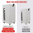 thumbnail image 4 of Caroeas XX-Large Laundry Baskets 95L Tall with Leather Handle, Laundry Basket on Wheels , Collapsible Laundry Hamper, Rolling Hamper Dorm Baskets, 4 of 7