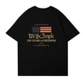 thumbnail image 5 of Cotton Short Sleeve T Shirt with We the People 250 Years Semiquincentennial 1776 2026 Print Loose Fit Crewneck Top for Women and Men Black L Black L, 5 of 5