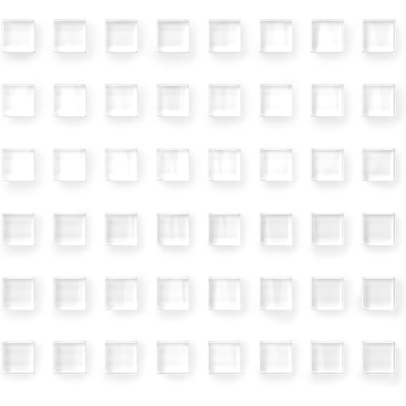 Fridge Magnets Glass Refrigerator Magnets Clear Magnets for Decorative Kitchen Office (48 Pack)