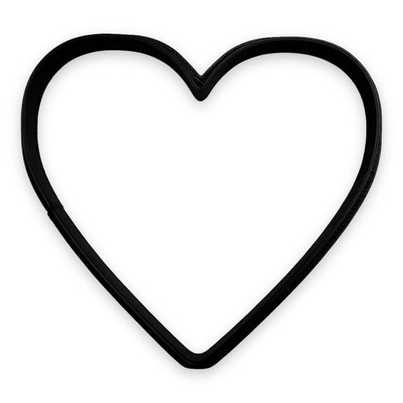 Heart Cookie Cutter with Easy Push Design (4 inch)