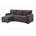 thumbnail image 2 of Bedroom Modern Grey Pull Out Sofa with 2 Cup Holders 220cm Polyester, 2 of 11