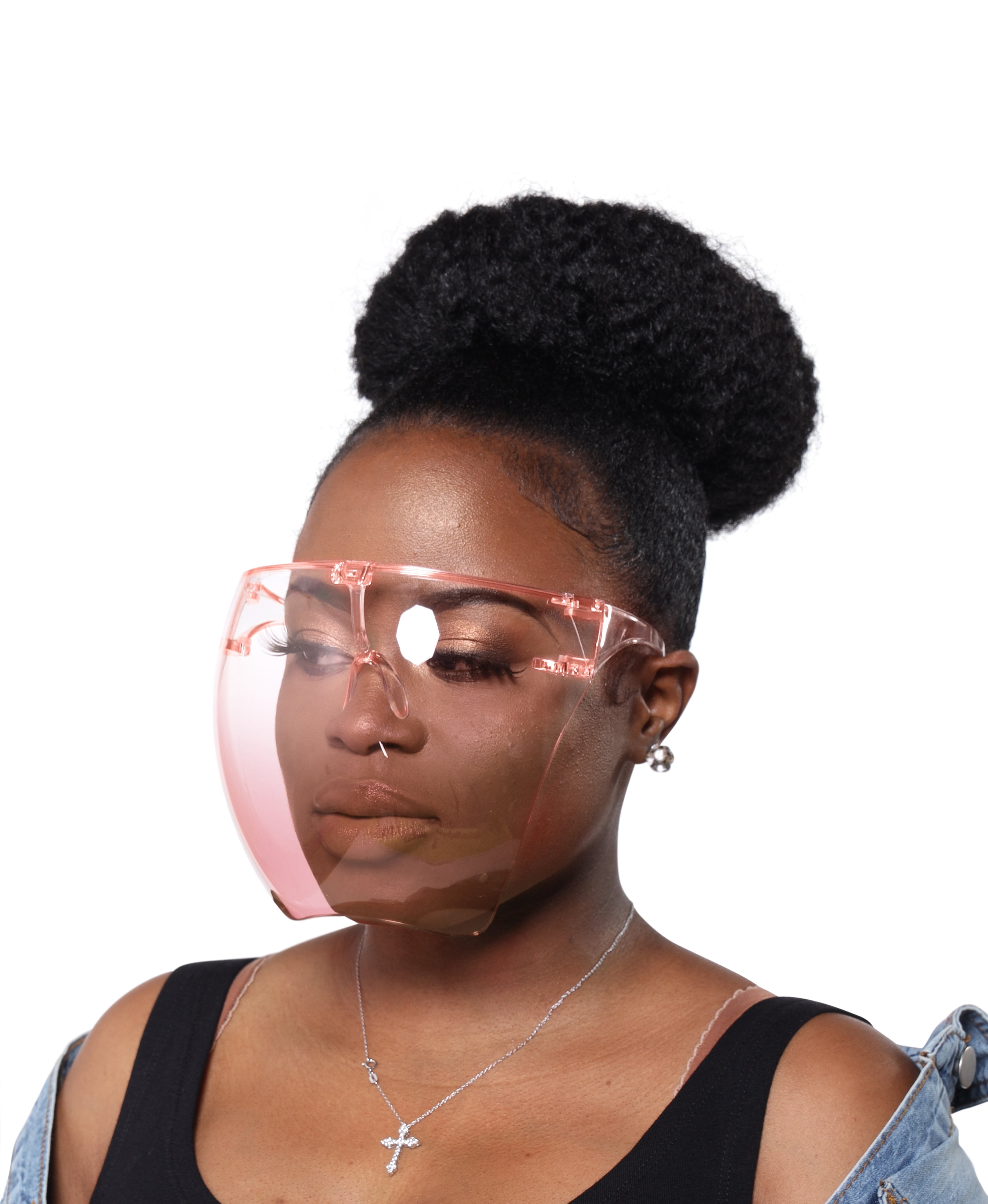 Face Shield Glasses By Snatched Flames Pink