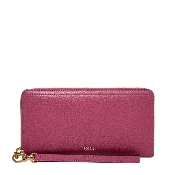 Cartera Fossil Logan Clutch con Cierre y RFID Rosa