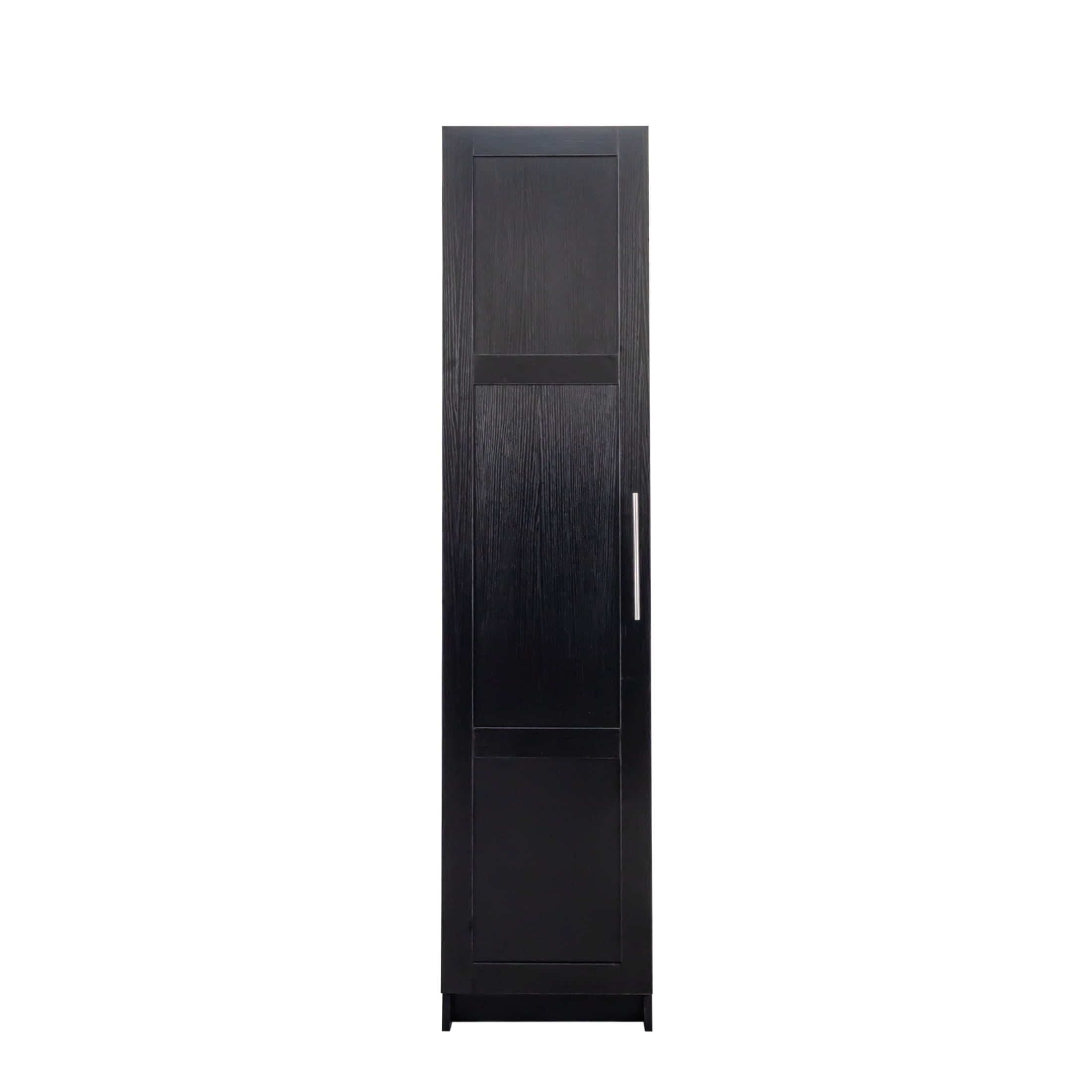Noble House Divine 70.87" Wall-Mounted Storage Cabinet, Bathroom Stackable Tower, Minimal Slim Design, Black