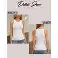 thumbnail image 2 of Vafful Womens Tank Tops High Neck Summer Tanks Cami Sleeveless Tops Basic Shirt Ribbed Racerback Blouses Wine Red Large, 2 of 6