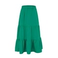 thumbnail image 5 of Zshosam Womens Midi Length Skirt Casual Flowy A Line Skirts with Pockets(Green,S), 5 of 6