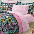 thumbnail image 3 of My Room Neon Leopard Ultra Soft Microfiber Girls Comforter Set, Multi-Colored, Full, 3 of 3