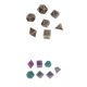 thumbnail image 1 of Dados Poliédricos de 14 Piezas de Metal Y Plástico de Caras para de Dragón DnD RPG Dados (contiene D20 D12 D10 D8 D6 D4), 1 of 5