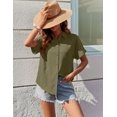 thumbnail image 4 of Zeagoo Button Down Shirts for Women Short Sleeve Trendy Lightweight Summer Tops Collar Work Blouse, 4 of 4
