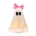 thumbnail image 3 of Halloween Decorations Ghost Tabletop Decor with Big Bow 19.69in Ornaments Halloween Mantel Porch Indoor Outdoor Decor,1pack, 3 of 4