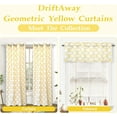 thumbnail image 6 of DriftAway Geo Trellis Room Darkening Grommet Unlined Valance 52”x18” (Yellow), 6 of 7